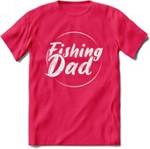 Fishing Dad - Vissen T-Shirt | Rood | Grappig Verjaardag Vis Hobby Cadeau Shirt | Dames - Heren - Unisex | Tshirt Hengelsport Kleding Kado - Roze - S
