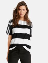 GERRY WEBER Dames Shirt met halflange mouwen en strepenmix