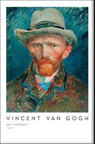 Walljar - Vincent van Gogh - Zelf Portret - Muurdecoratie - Poster met lijst