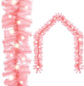 Kerstslinger met LED-lampjes 5 m roze