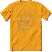 Vissen T-Shirt | Grappig Verjaardag Vis Hobby Cadeau Shirt | Dames - Heren - Unisex | Tshirt Hengelsport Kleding Kado - Geel - XXL