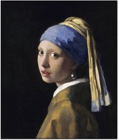 Akoestisch schilderij - EASYphoto  - Small: 60 x 70 cm - 50 mm  -  Johannes Vermeer - Meisje met de parel - Akoestisch fotopaneel - Akoestisch wandpaneel - Geluidsabsorberend - Est