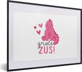 Cadre photo avec affiche - Sœurs - Sœur - Grande sœur ! - Citations - Proverbes - 40x30 cm - Cadre affiche