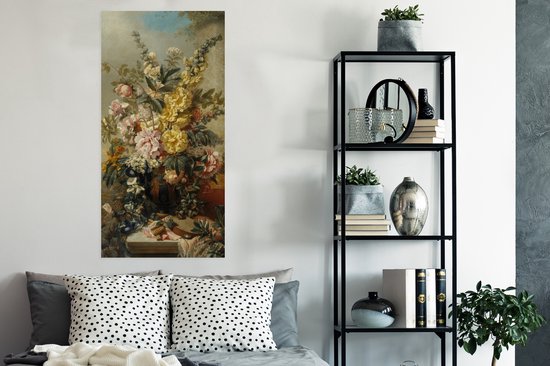 Affiche Grand vase avec fleurs - Maîtres anciens - Peinture - 60x120 cm