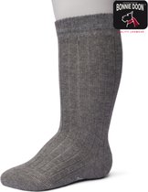 Bonnie Doon | Rib Knee High Baby Kniekous Organic | Medium Grey