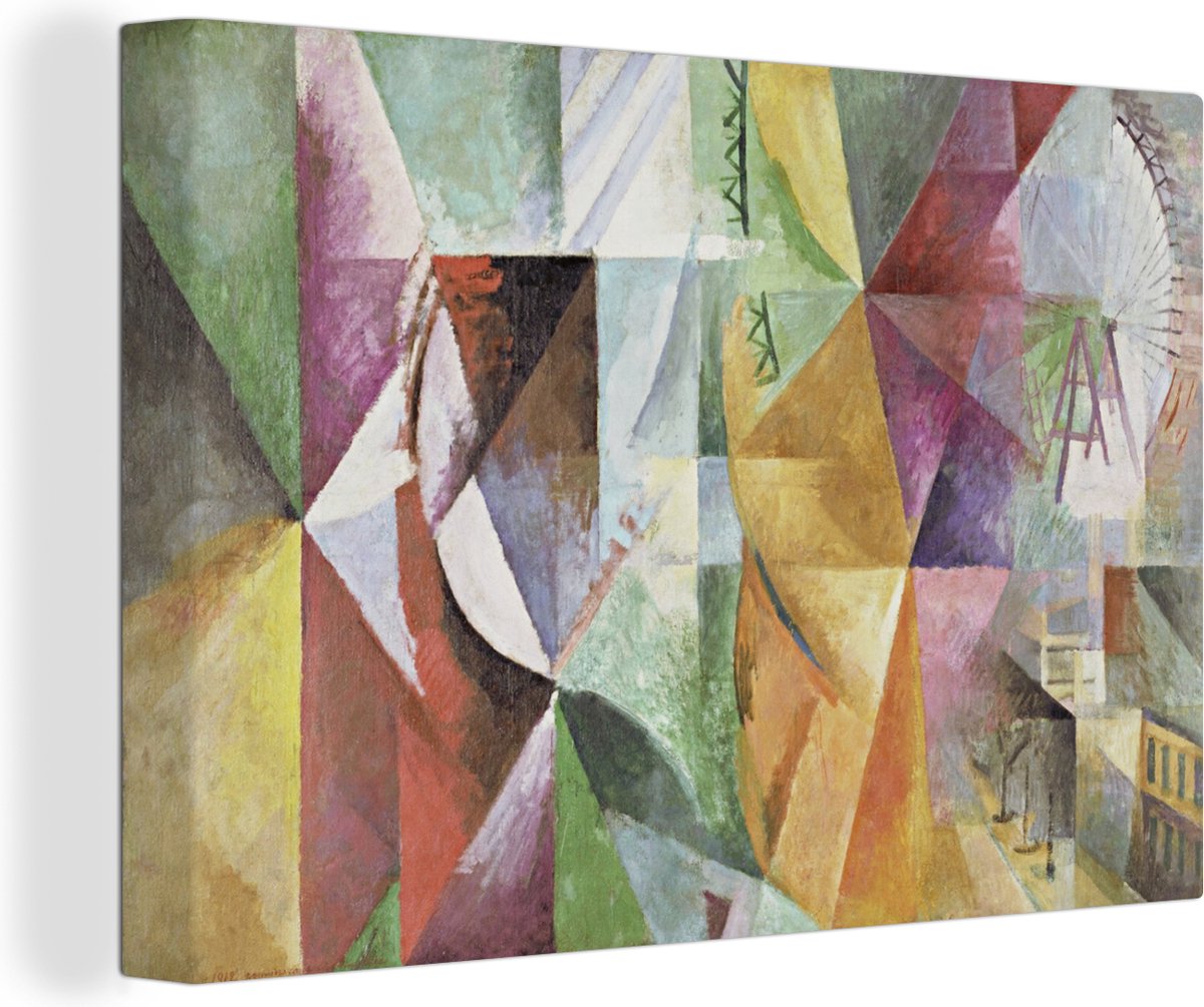 Tableau Toile Les trois fenêtres, la tour et la roue - tableau de ...