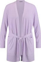 SAMOON Dames Lang gebreid vest met bindband