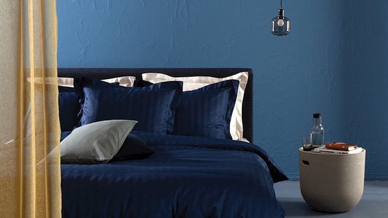 Damai Linea - Dekbedovertrek - 140x200/220 cm - Eenpersoons - Indigo + 1 kussensloop 60x70 van Damai — afbeelding 4