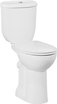 Creavit Mindervaliden Duoblok Toiletpot Diepspoel Met Sproeier (Bidet) PK Uitgang Wit