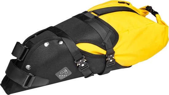 CabinMax Zadeltas - Fietstas - Backloader Racefiets - 16L - Waterdicht - Geel van Cabinmax — afbeelding 4