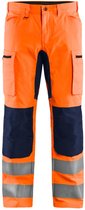 Blaklader High Vis broek met stretch 1585-1811 - High Vis Oranje/Marineblauw - C64