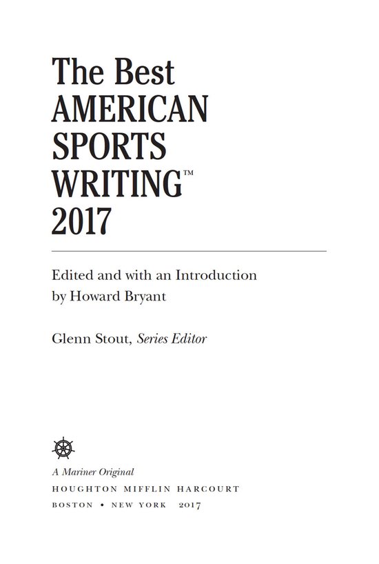 Best American - The Best American Sports Writing 2017 - cover