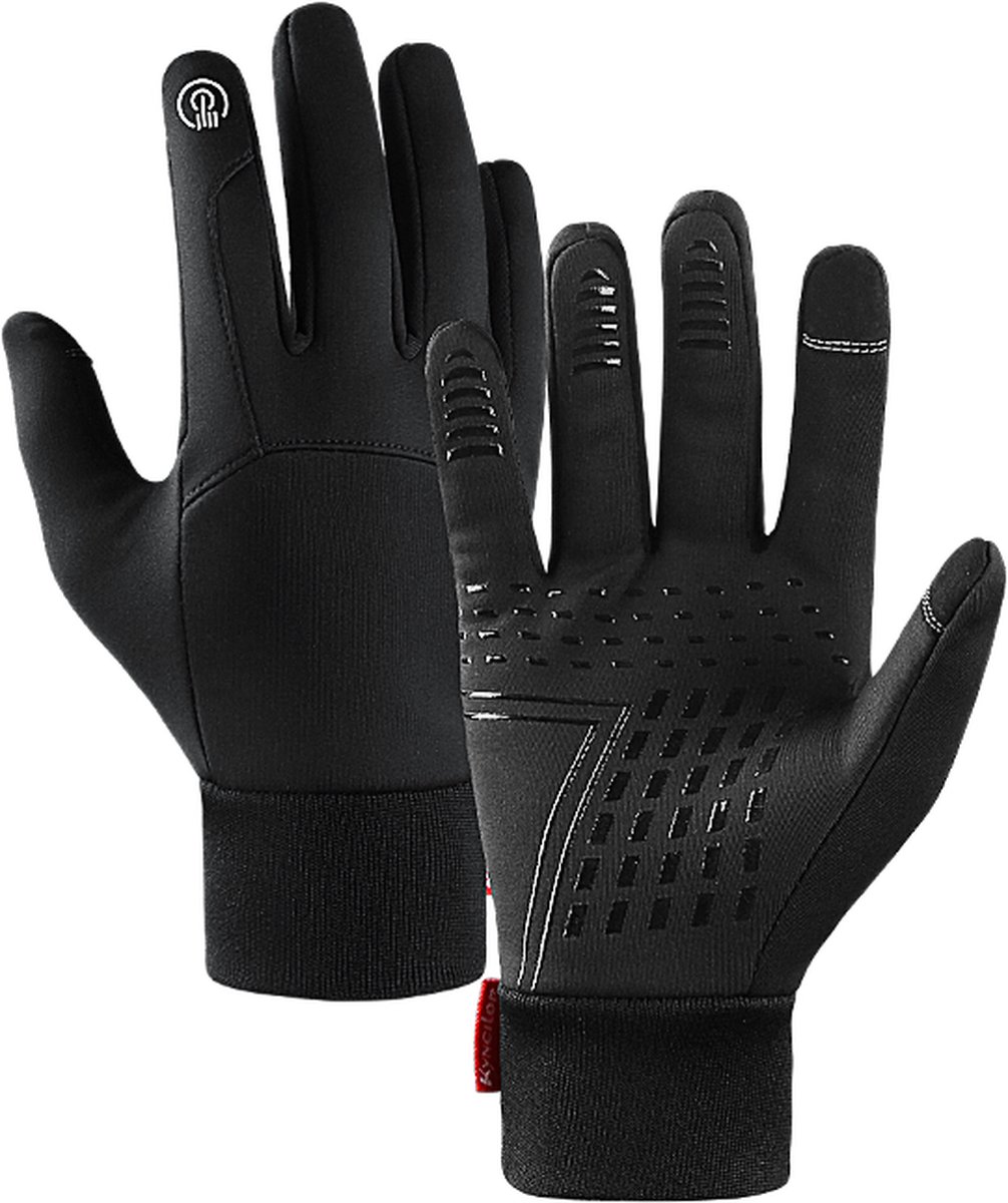 Waterafstotend- en winddichte Handschoenen Proofy Premium - Touchscreen Handschoenen - Dames & Heren - Zwart - Maat L