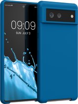 kwmobile telefoonhoesje voor Google Pixel 6 - Hoesje met siliconen coating - Smartphone case in rifblauw