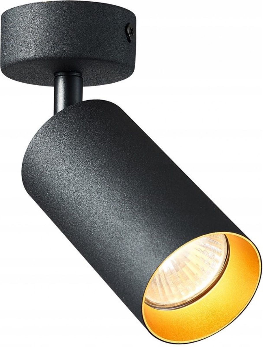 LvT - LED plafondspot mat zwart - 1 verstelbare spot - GU10 aansluiting
