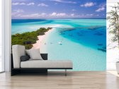 Professioneel Fotobehang Malediven - blauw - Sticky Decoration - fotobehang - decoratie - woonaccessoires - inclusief gratis hobbymesje - 415 cm breed x 280 cm hoog - in 7 verschillende forma