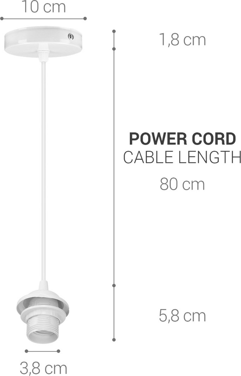 3 stuks lampophangingen met schroefring, E27 vintage lampkabel, hangende lampen, touw-hanglampfitting met 1,5 m kabel, roodbrons voor thuis, bar, café
