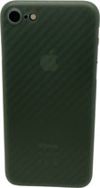 Backcase Carbon Hoesje iPhone 8 Groen - Telefoonhoesje - Smartphonehoesje - Zonder Screen Protector