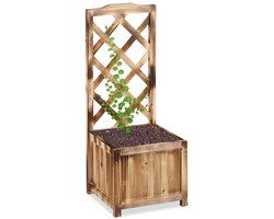 Plantenbak met klimrek - 20 liter - 90 cm - buiten - hout
