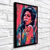 Pop Art Amy Winehouse Poster in lijst - 105 x 75 cm Fotopapier Mat 180 gr Framed - Popart Wanddecoratie