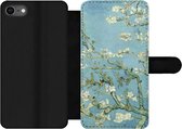 Bookcase Geschikt voor iPhone 8 telefoonhoesje - Amandelbloesem - Van Gogh - Kunst - Met vakjes - Wallet case met magneetsluiting
