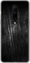 Geschikt voor OnePlus 7 Pro hoesje - Metaal print - Zwart - Glitter - Siliconen Telefoonhoesje