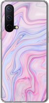 Geschikt voor OnePlus Nord CE 5G hoesje - Marmer print - Kleuren - Pastel - Siliconen Telefoonhoesje