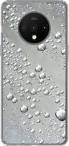 Geschikt voor OnePlus 7T hoesje - Metaal - Water - Grijs - Siliconen Telefoonhoesje