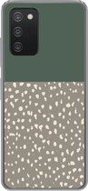 Geschikt voor Samsung Galaxy A53 5G hoesje - Stip - Groen - Patronen - Siliconen Telefoonhoesje