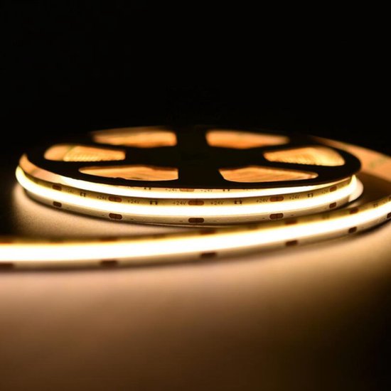 LED Strip COB - Losse 10 Meter Rol - 2700k - Warm wit - 24V - 480LED/m | IP20 - 5 Jaar Garantie