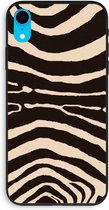 CaseCompany® - iPhone XR hoesje - Arizona Zebra - 100% Biologisch Afbreekbaar - Duurzaam - Biodegradable Soft Case - Milieuvriendelijke Print op Achterkant - Zwarte Zijkanten - Bescherming Ov