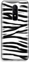 Case Company® - OnePlus 6 hoesje - Zebra pattern - Soft Case / Cover - Bescherming aan alle Kanten - Zijkanten Transparant - Bescherming Over de Schermrand - Back Cover