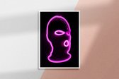 Poster Neon Badass  - 61x91cm - Premium Museumkwaliteit - Uit Eigen Studio HYPED.®