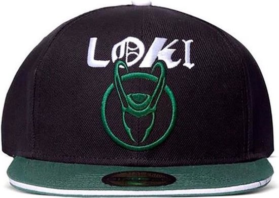 Foto: Marvel loki logo snapback pet zwart groen