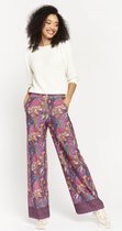 LOLALIZA Wijde broek met paisley print - Paars - Maat 40