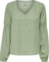 Jacqueline de Yong T-shirt Jdyanemone Life L/s Top Wvn 15245645 Basil/mini Flower Dames Maat - 40