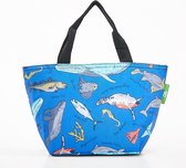Eco Chic - Cool Lunch Bag _ small - C12BU - Blue - Sea Creatures
