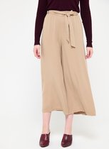 LOLALIZA Wijde broek - Camel - Maat L