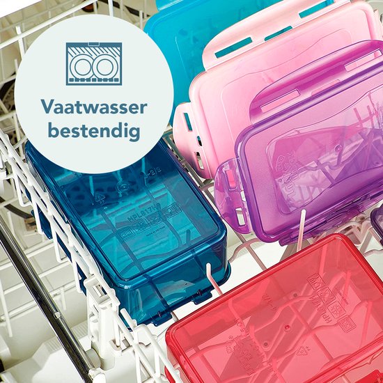 Contenants pour aliments frais Lock & Lock ECO | Boîte à lunch | Boîtes à collations - Set de 5 pièces - Rectangulaires