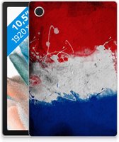 Siliconen Hoesje Bumper Samsung Galaxy Tab A8 2021 Backcase Nederlandse Vlag met doorzichte zijkanten