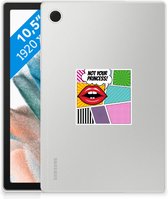 Siliconen Hoesje met foto Samsung Galaxy Tab A8 2021 Case Popart Princess met doorzichte zijkanten