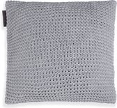 Knit Factory Vinz Sierkussen - Licht Grijs - 50x50 cm - Inclusief kussenvulling