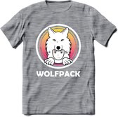 Saitama T-Shirt | Wolfpack Crypto ethereum Heren / Dames | bitcoin munt cadeau - Donker Grijs - Gemaleerd - L