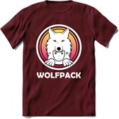 Saitama T-Shirt | Wolfpack Crypto ethereum Heren / Dames | bitcoin munt cadeau - Burgundy - XL