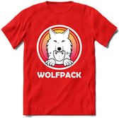 Saitama T-Shirt | Wolfpack Crypto ethereum Heren / Dames | bitcoin munt cadeau - Rood - L