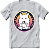 Saitama T-Shirt | Wolfpack Crypto ethereum Heren / Dames | bitcoin munt cadeau - Licht Grijs - Gemaleerd - L