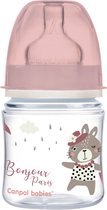 Canpol Babies BONJOUR PARIS (roze) Easy Start Anti-Koliek babyfles 0m+, 120 ml 120 ml