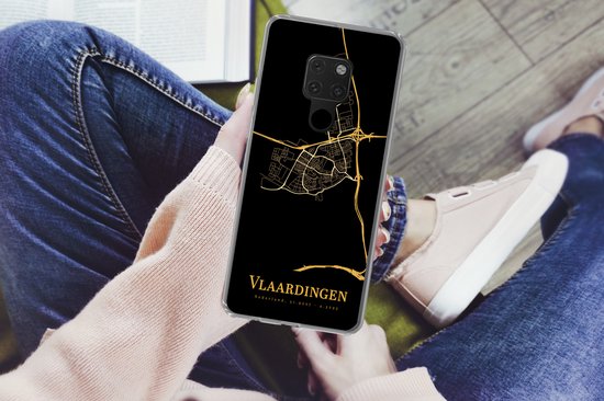 Coque Huawei P40 Lite - Vlaardingen - Carte - Or - Coque de téléphone en Siliconen