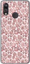 Geschikt voor Huawei P20 Lite (2020) hoesje - Panterprint - Roze - Pastel - Luxe - Siliconen Telefoonhoesje