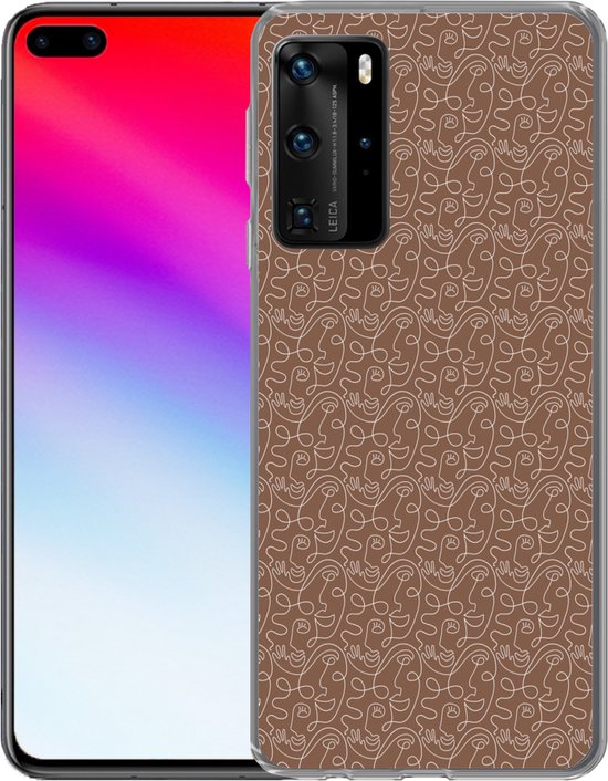 Coque Huawei P40 Pro - Visage - Motifs - Abstrait - Coque de téléphone en Siliconen
